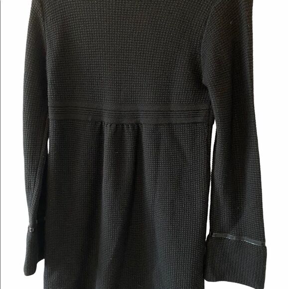 Black Wool Blend Cowl Neck Knit Midi Sweater Dress - Picture 4 of 9